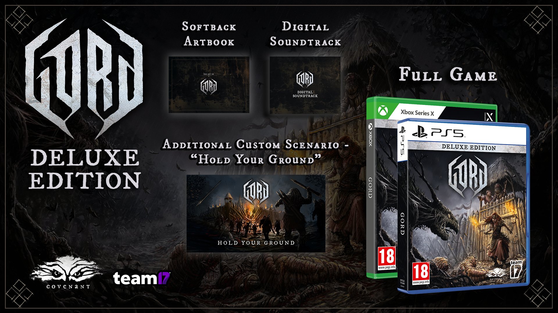 Jeu Vidéo Gord Deluxe Edition Pour Xbox Series X - Neuf Sous Scellé, PEGI 18, Aventure Et Stratégie
